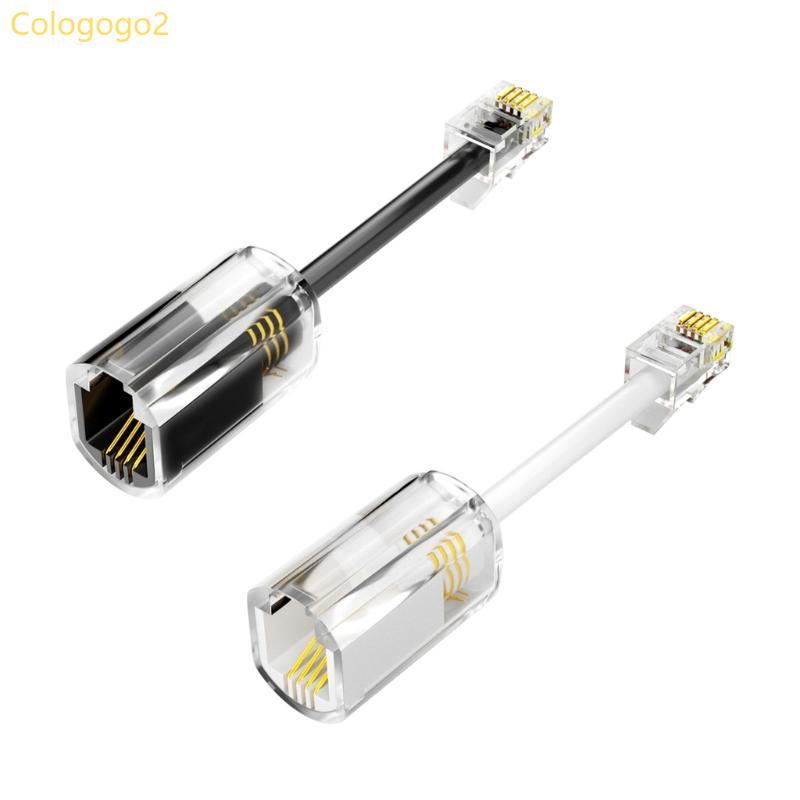 Cologogo2 โทรศัพท์หมุนได้สายโทรศัพท์ Detangler 4P4C RJ9 โทรศัพท์ Handset Connector