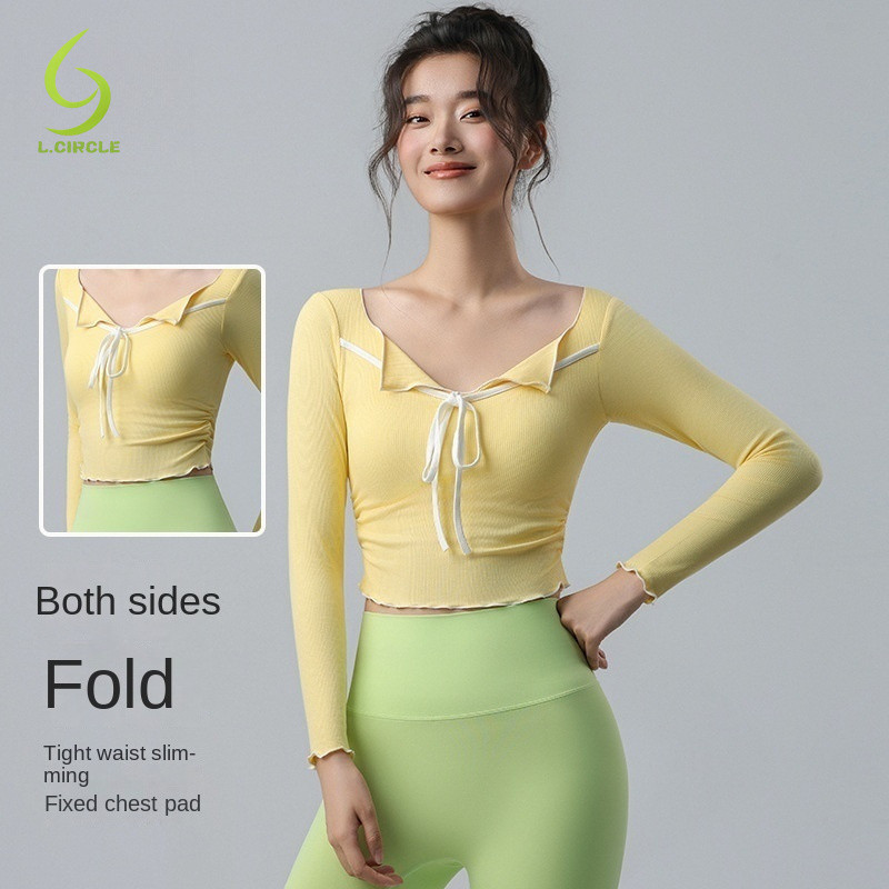 L.CIRCLE Yoga Sport Top Sweet Style Slim Long Sleeve