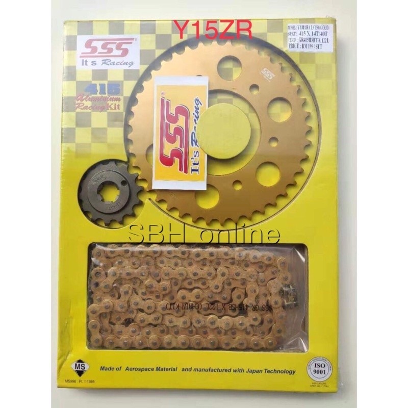 Y15ZR !! -ชุดหมุนโลหะผสม SSS SSS 415 ชุดสกรูโลหะผสมทอง SSS SET 415 (GR415 122L X 38T~42T)