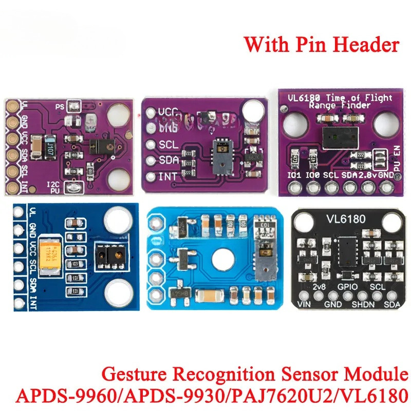 1 PC APDS-9930 APDS-9960 7620 9 Gesture Recognition RGB Sensor โมดูล PAJ7620U2 VL6180 VL6180X Range 