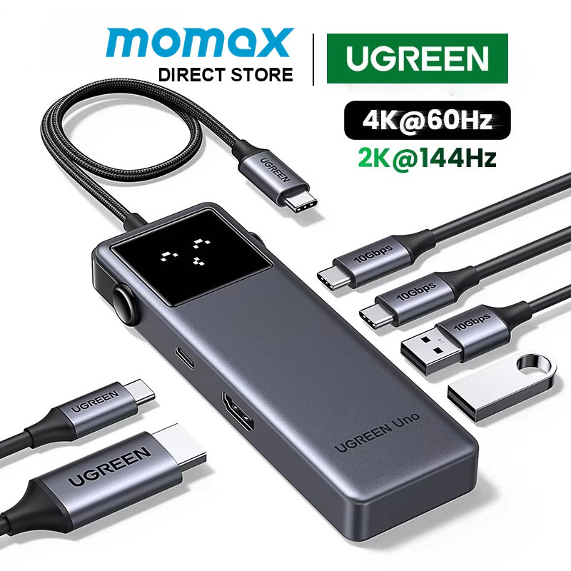 Ugreen 5 in 1 6 in 1 Uno USB C HUB 4K @ 60Hz PD100W 10Gbps USB3.2 อะแดปเตอร์แยก USB Expander Docking