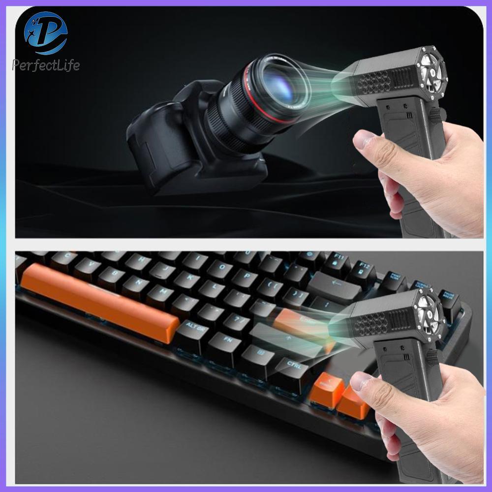 140000RPM เครื่องเป่าความรุนแรง 52m / s พัดลมมอเตอร์ไร้แปรงมินิพร้อมจอแสดงไฟพัดลมท่อแบบมือถือสำหรับคีย์บอร์ดคอมพิวเตอร์กลางแจ้งรถบ้าน - รูปที่ 4