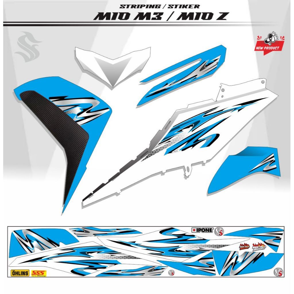 สติ๊กเกอร์ STRIPING MIO 125 / สติ๊กเกอร์ MIO M3 MIO Z 125 สติ๊กเกอร์ MOTIF