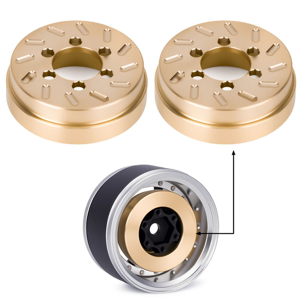ทองเหลืองหนักภายใน Counterweigh น้ําหนักสมดุล 62g สําหรับ Axial SCX10 90046 TRX4 1/10 RC รถ 1.9 2.2 นิ้วล้อขอบอะไหล่