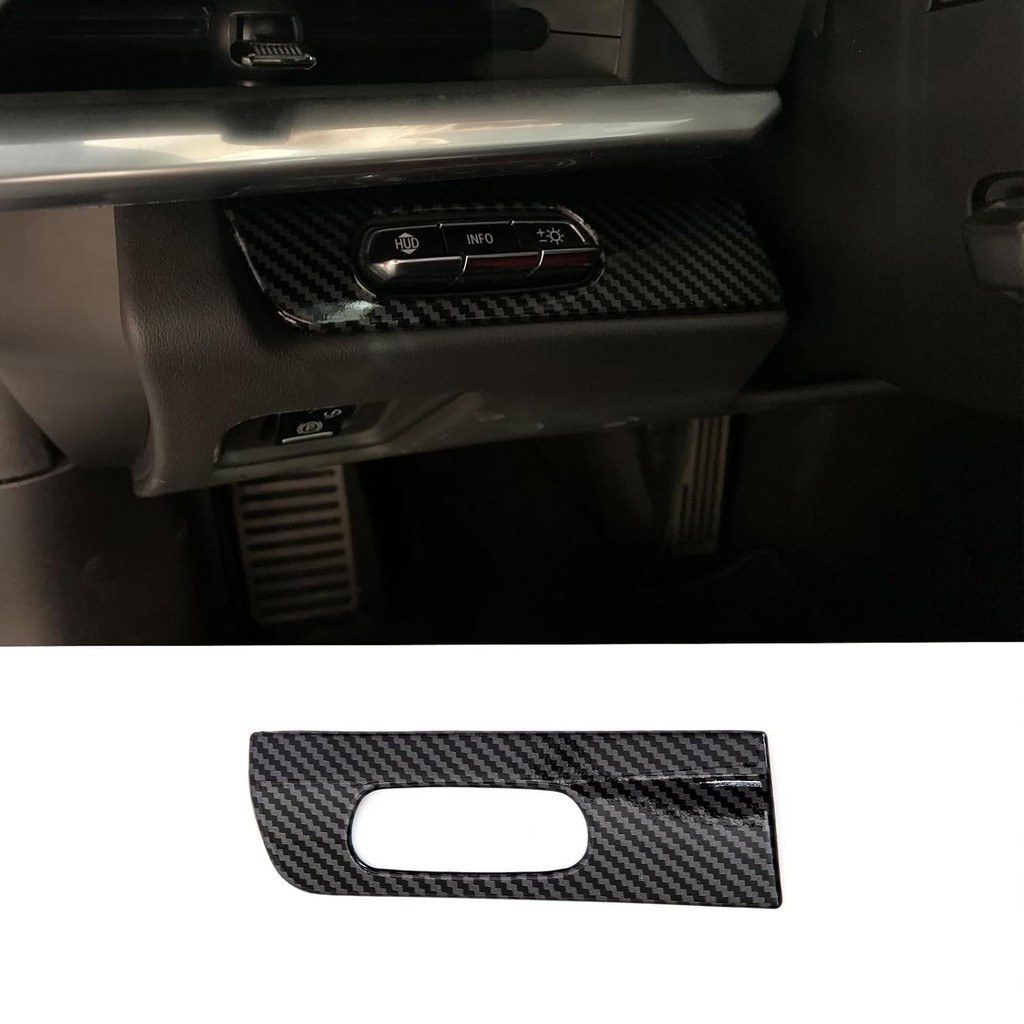 สําหรับ C8 Corvette คาร์บอนไฟเบอร์ไฟหน้าสวิทช์ Trim อุปกรณ์เสริมสําหรับ Corvette C8 2020-2024 (คาร์บ