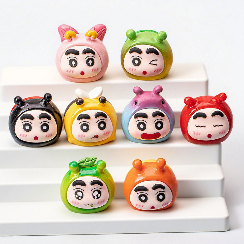แมลง Shin-Chan การ์ตูนครีมกาวเรซิ่นอุปกรณ์เสริมอุปกรณ์เสริมผมกิ๊บติดผมอุปกรณ์ diy จี้เดสก์ท็อป Micro ภูมิทัศน์เครื่องประดับ