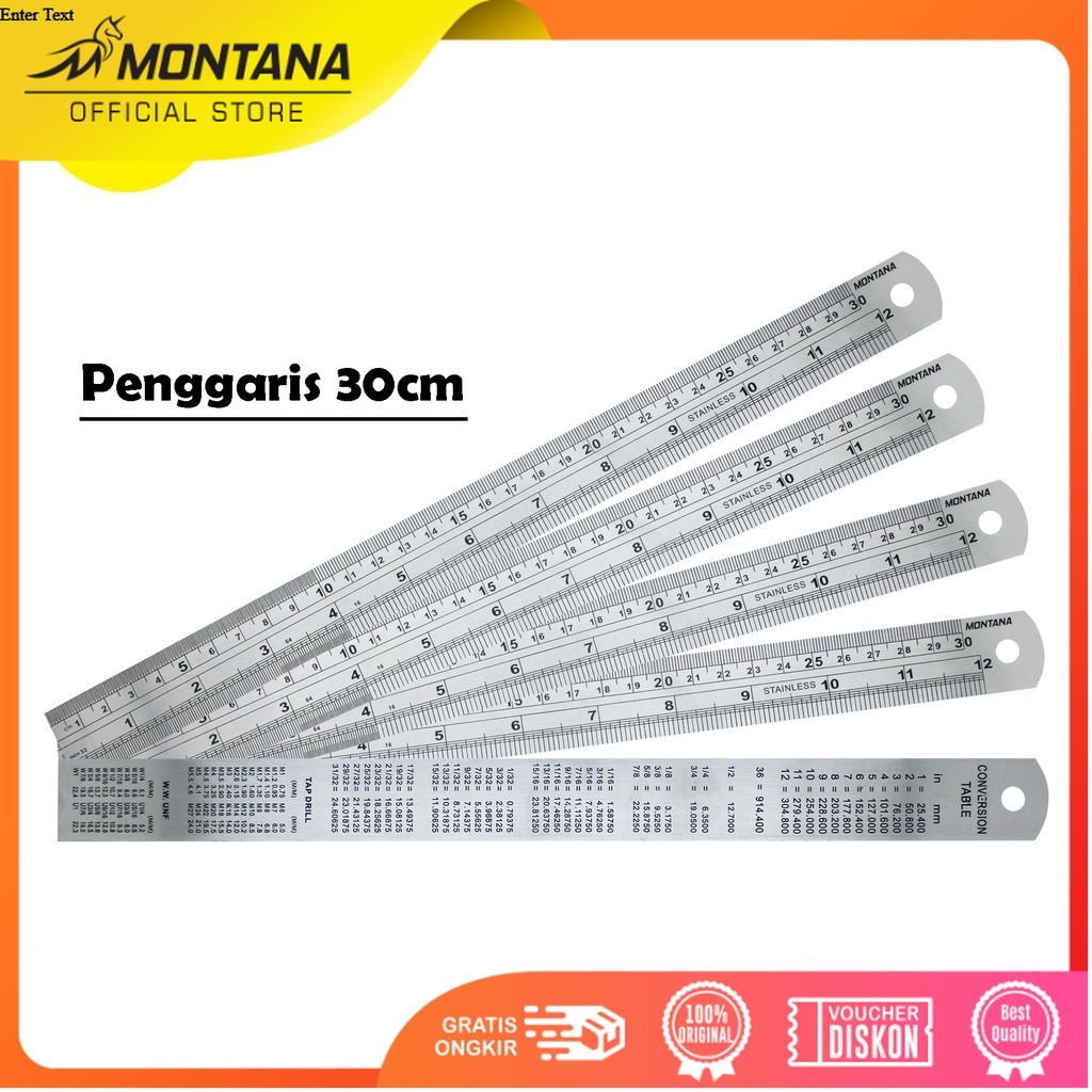 MONTANA Ruler / MONTANA Ruler 30 cm Metal RETAIL