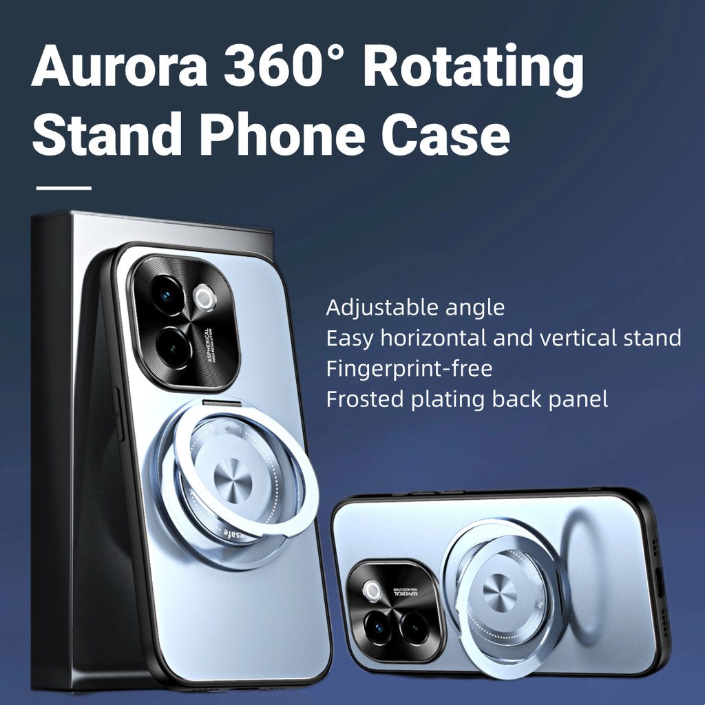 สําหรับ VIVO Y200 i Y200 T Aurora 360° ขาตั้งหมุนได้เคสโทรศัพท์เคสแม่เหล็ก