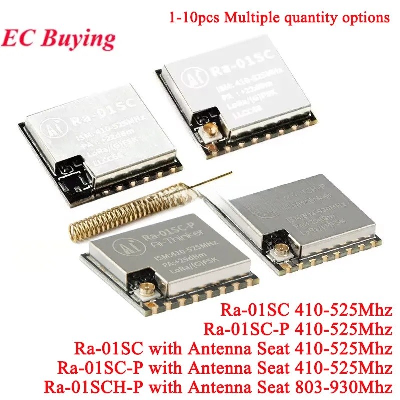 Ra-01SC Ra-01SCH-P Ra-01SC-P LoRa Spread Spectrum RF Wireless Module วิทยุความถี่ 433Mhz 868MHz SPI LLCC68 เสาอากาศฤดูใบไม้ผลิ