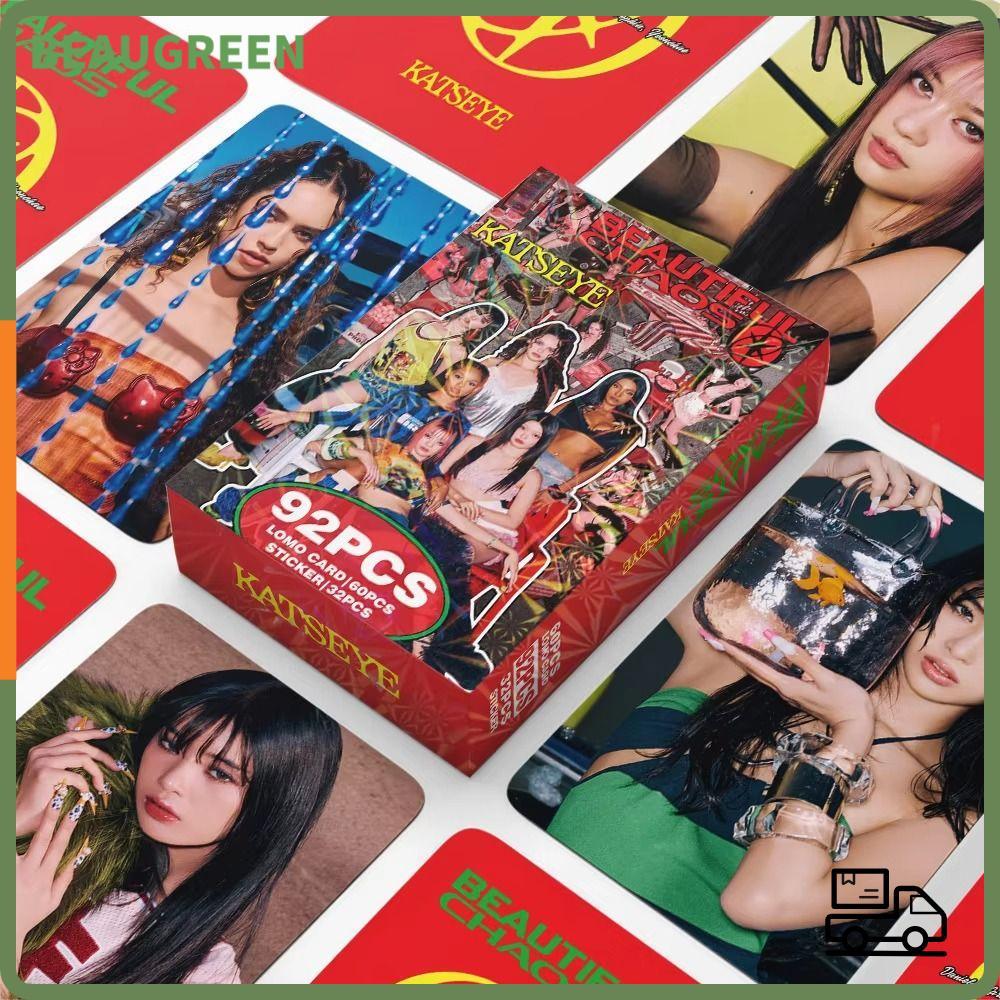 BEAUGREEN 92 ชิ้น/เซ็ต KATSEYE การ์ดรูปถ่าย Lomo, BEAUTIFULCHAOS MANON MEGAN KATSEYE อัลบั้ม LOMO กา