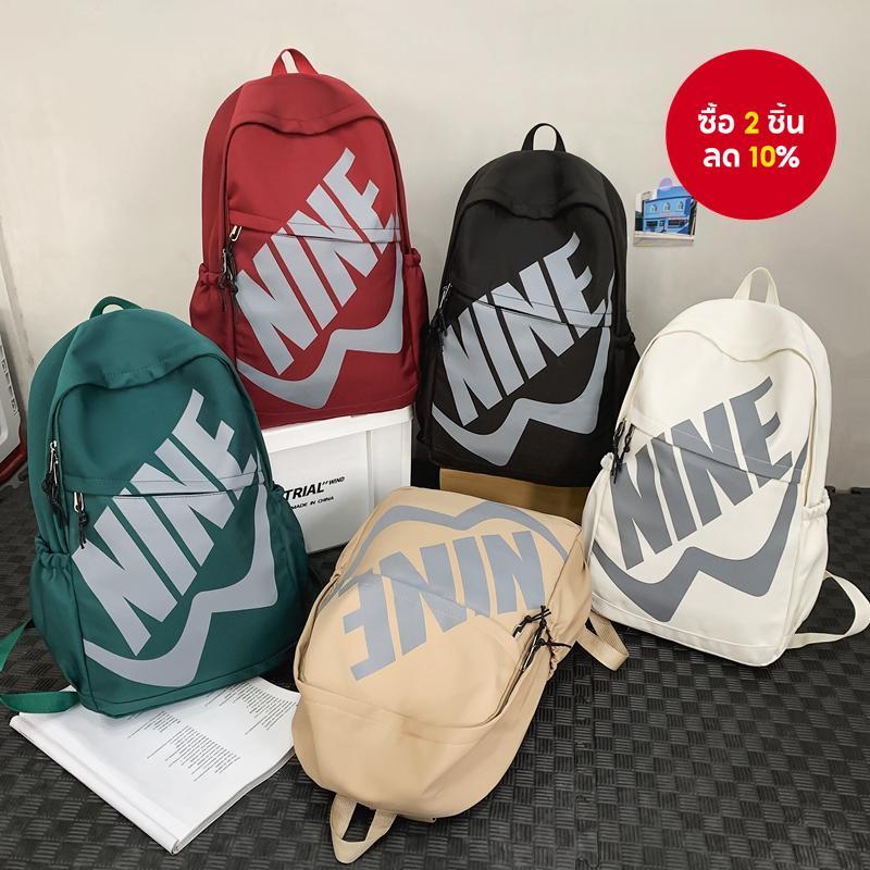 Street Wear Letter Backpack กระเป๋านักเรียนนักเรียนความจุขนาดใหญ่ All-Match กระเป๋าคอมพิวเตอร์หลายชั้น Co