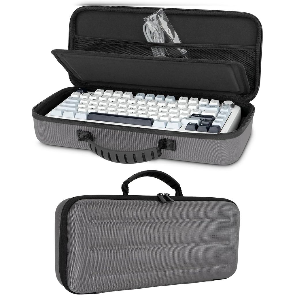 XINGFUDAO 75% Keyboard Case,Hard Carrying EVA Case for Aula F75 Wireless Mechanical Keyboard,Compati