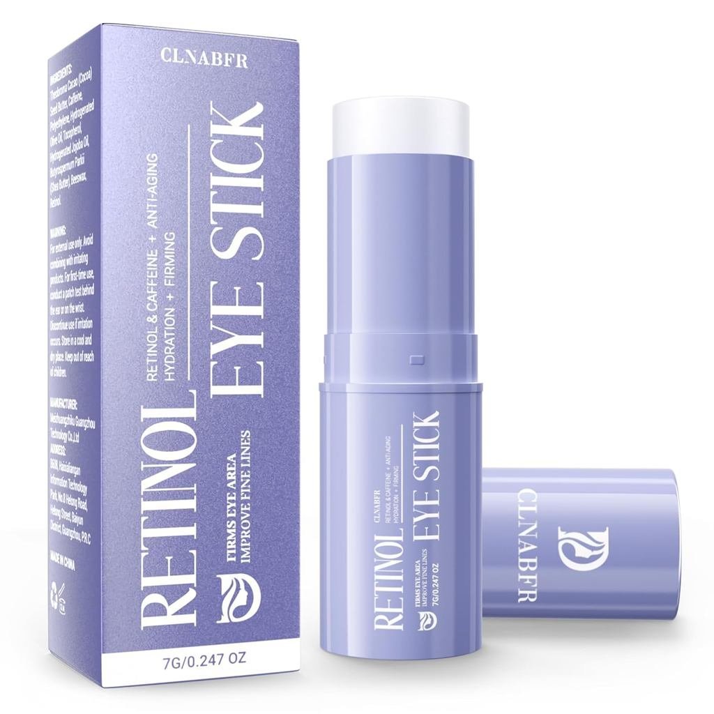 Retinol Eye Stick, Under Eye Balm for Dark Circles and Puffiness, Anti Aging Caffeine Cream ช่วยลดเล