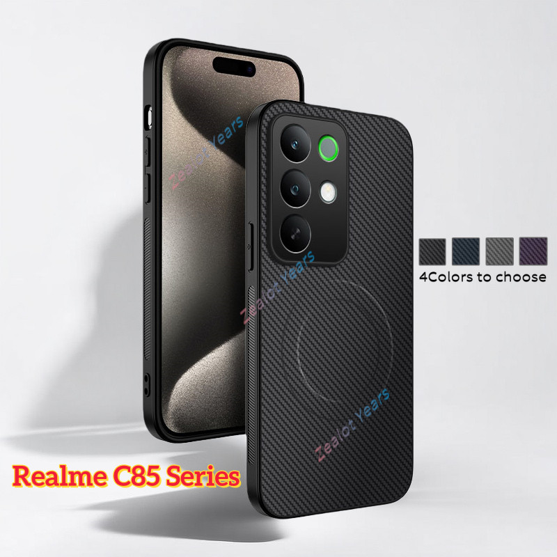 สําหรับRealme C85 5G C85 Pro 4Gปลอกคาร์บอนไฟเบอร์เนื้อหนังเคสโทรศัพท์กันกระแทกฝาครอบป้องกัน