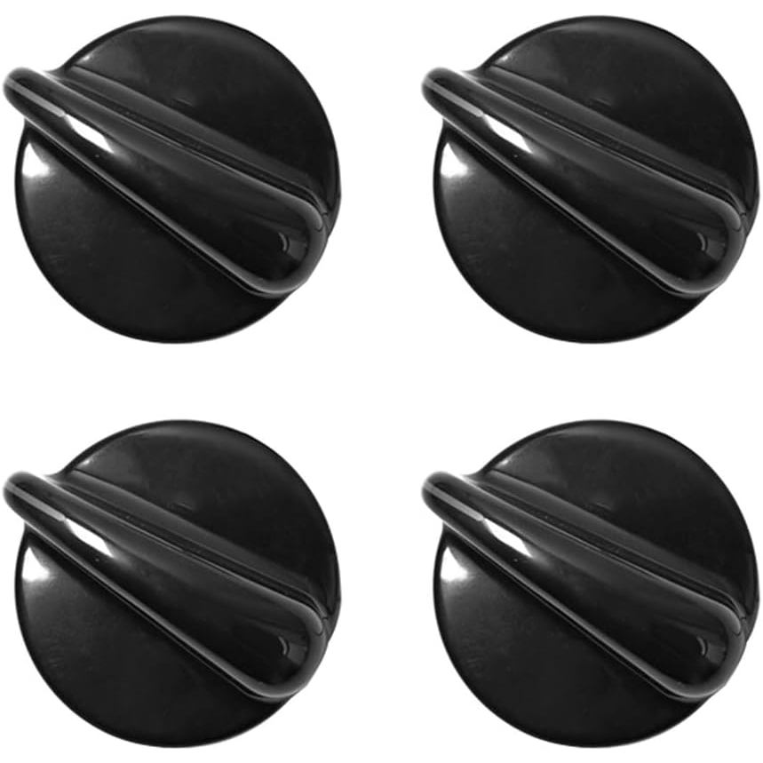 4 ชิ้น Burner Control Knob สําหรับ GE Gas Range/Stove/Cooktop - Universal สีดําเตาลูกบิดสําหรับ WB03