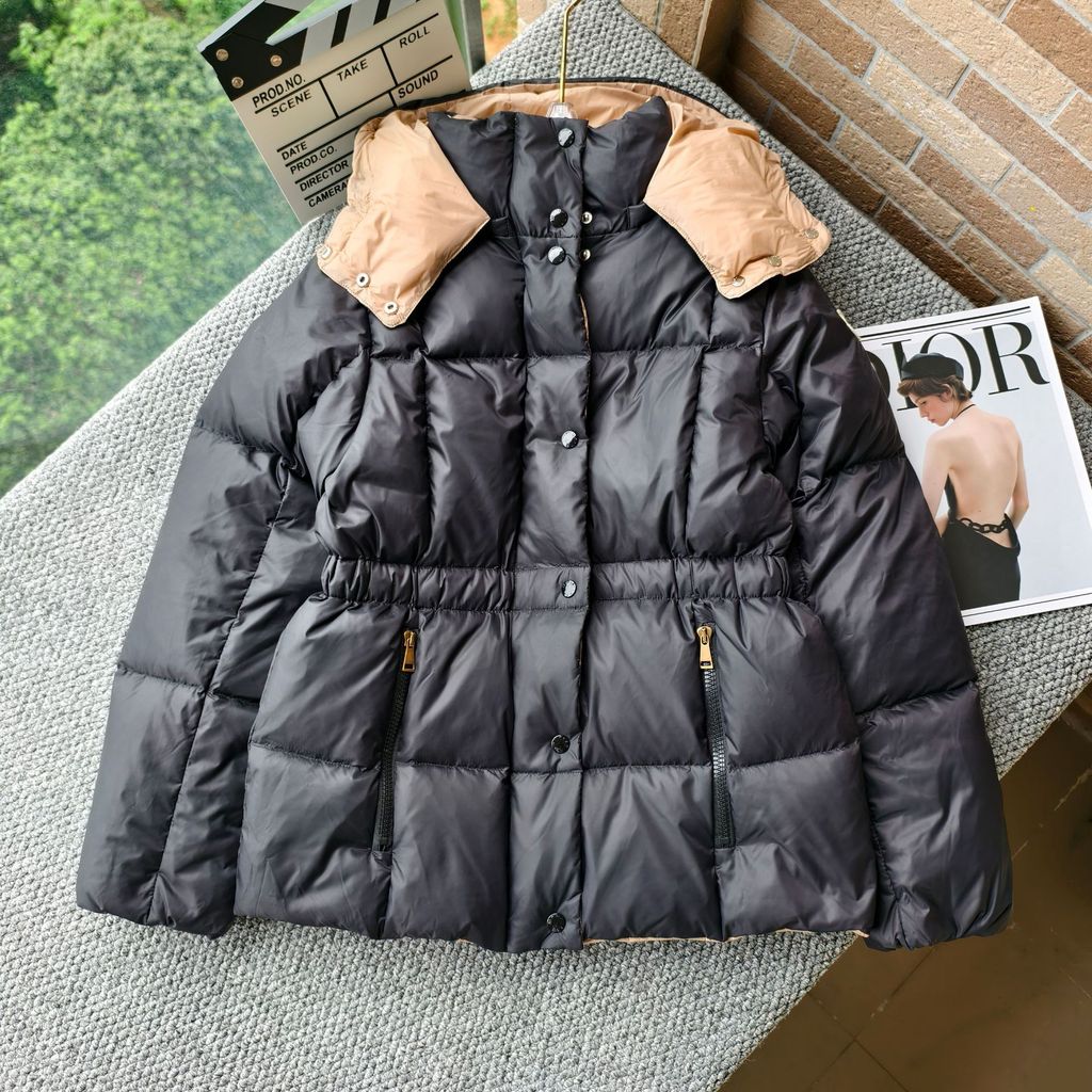 1: 1 Original Standard Real Shot, MC Down Jacket 2025 ฤดูใบไม้ร่วงฤดูหนาวสไตล์ใหม่ Elastic Band เอวแ