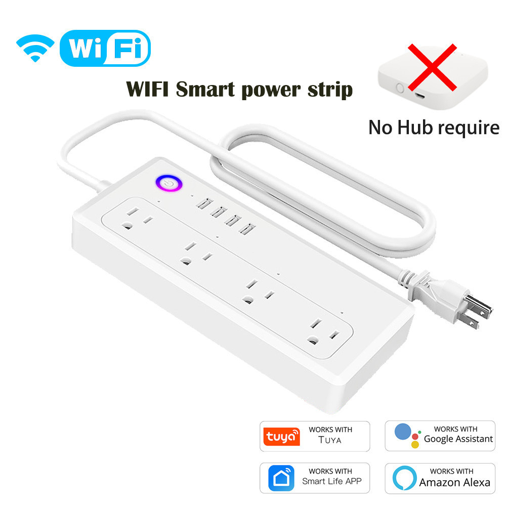 BOIO สมาร์ท Power Strip Surge Protector 4 US Plug Outlet Power 4 USB 1.5M Extension Tuya สมาร์ท App 