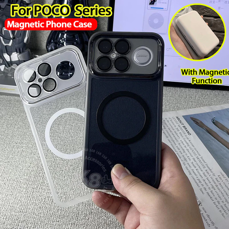 POCO F8 Pro เคส POCO F8 Ultra เคสโทรศัพท์เจลใสกันกระแทกพร้อมชาร์จไร้สายแม่เหล็ก พร้อมที่ป้องกันเลนส์กล้อง เคสโทรศัพท์นุ่มเรียบง่าย