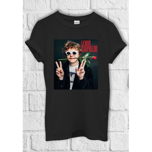 เสื้อยืด Lewis Capaldi นักร้องคอนเสิร์ตผ้าฝ้าย 100% พิมพ์สบายๆสไตล์ Unisex ผู้ชายผู้หญิง