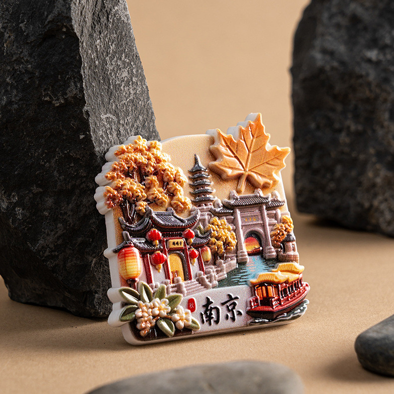 จีนนูนเรซิ่นแม่เหล็กติดตู้เย็นเซี่ยงไฮ้ดึงดูดซูโจวกุ้ยหลินสติกเกอร์แม่เหล็กเมืองแลนด์มาร์คจีนเดินทางของที่ระลึกของขวัญ - รูปที่ 2