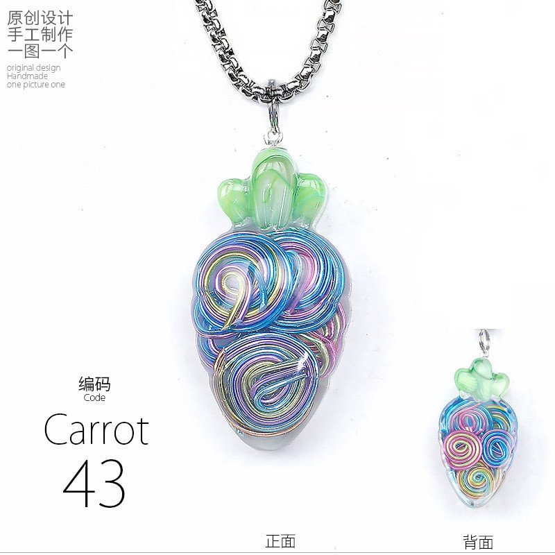 แครอทอิเล็กทรอนิกส์ Cyberpunk สำหรับจี้หรือสร้อยคอ ของขวัญพิเศษจากPPK