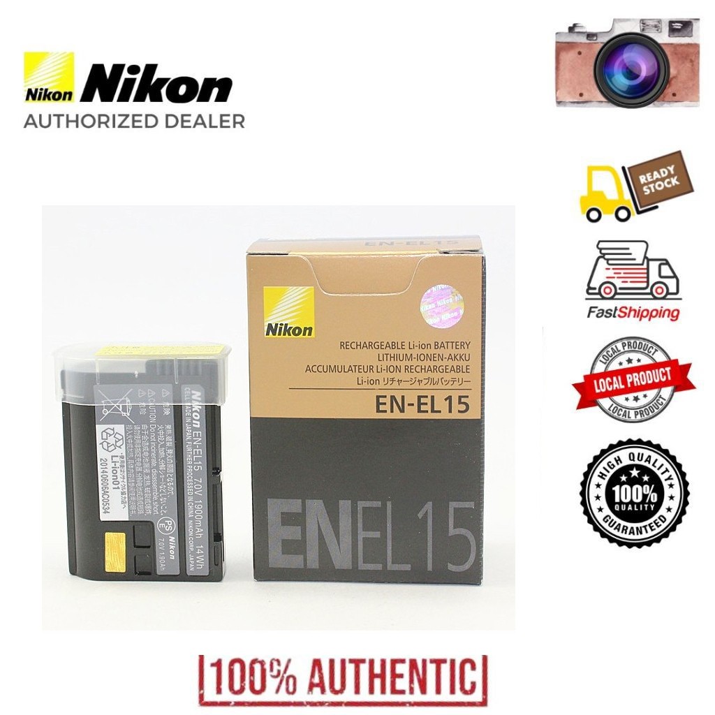 แบตเตอร์รี่ EN-EL15 EN-EL15B EN-EL15C Nikon D600 D610 D750 D800 D800E D810 D7000 D7100 D7200 (1900 m