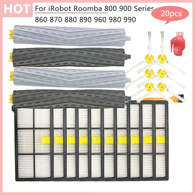 สําหรับ iRobot Roomba 800 900 Series 860 870 880 890 960 980 990 อุปกรณ์เสริมหลักแปรงด้านข้าง Hepa F