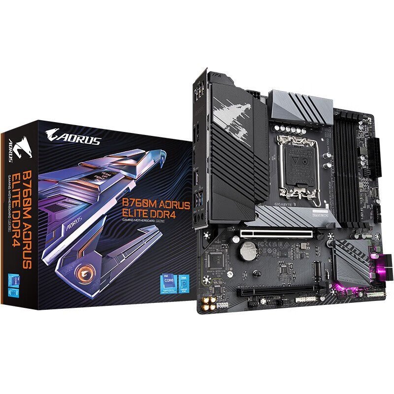 Gigabyte B760M AORUS ELITE DDR4 เมนบอร์ดคอมพิวเตอร์แกะสลักขนาดเล็กเหมาะสําหรับ cpu 12/13 รุ่น 13600k