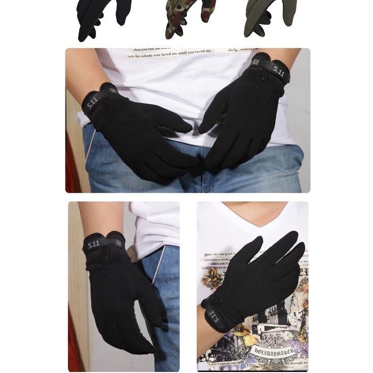 [ดีพีเอชเอ็น] ถุงมือรถมอเตอร์ไซด์นิ้วยาว 511 - 511เต็มนิ้ว-แบกเป้-ถุงมือยิม