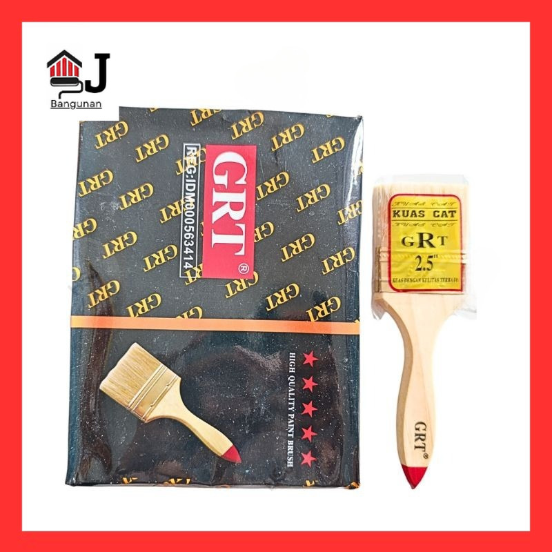 แปรงทาสีไม้เหล็กติดผนัง GRT ขนาด 2 นิ้ว แปรง 2 GRT - AJB