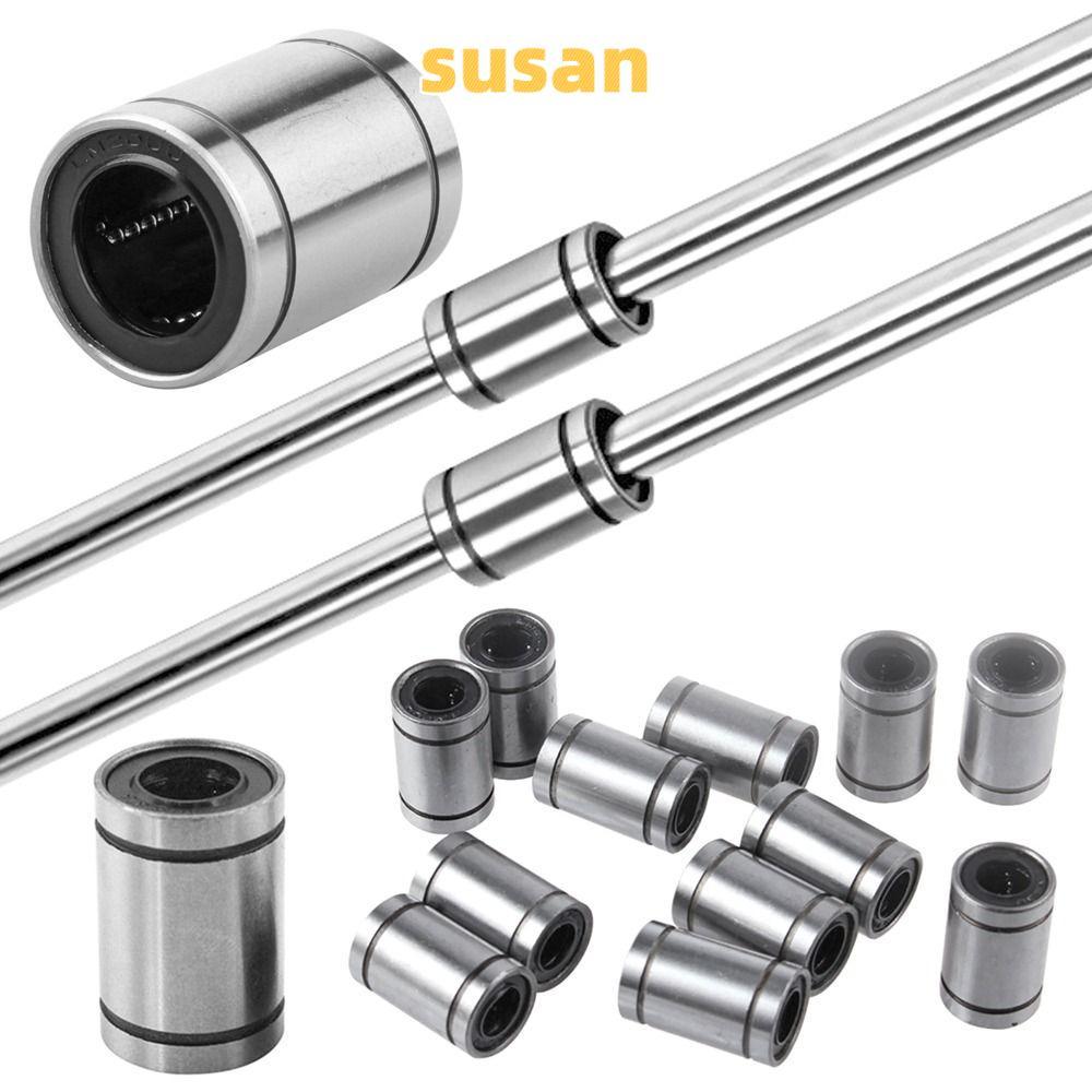SUSAN Bushing เหล็กโครเมียมสําหรับเครื่องพิมพ์ Rods Shaft LM3UU LM4UU LM5UU LM6UU