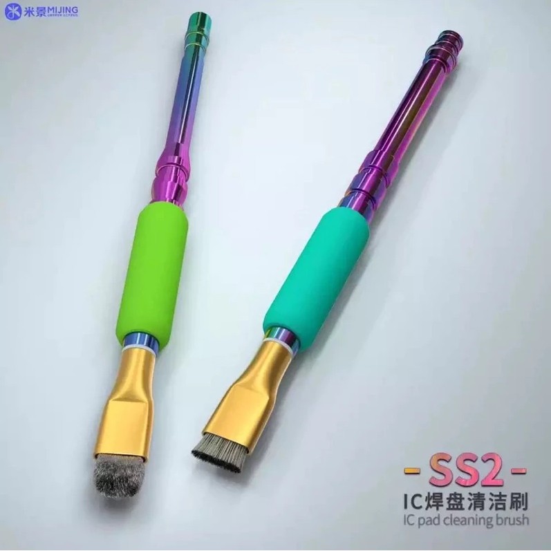MIJING SS2 ชุดแปรงอเนกประสงค์สำหรับทำความสะอาดเมนบอร์ด ชิป IC/PCB หลังกระบวนการบัดกรีหรือเจลล้างกาว