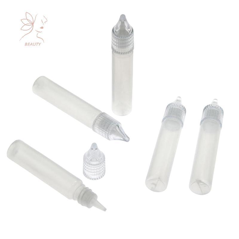 [maybeauty] 10/15/30/50ml ขวดหยดพลาสติกเติมขวดของเหลว 5 ชิ้นขวดเปล่ายาวปากการูปร่างขวดสําหรับหมึกเม็ดสีคอนเทนเนอร์ {TH} - รูปที่ 5