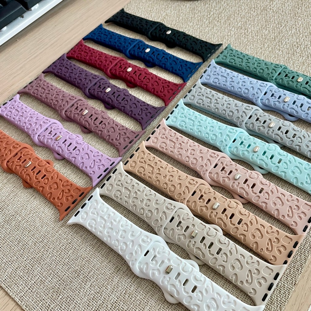 ZMZ สายยาง สาย Smartwatch สายยางปั๊มลายเสือ ขนาด 38/40/41/(S10)42mm 42/44/45/46/49mm