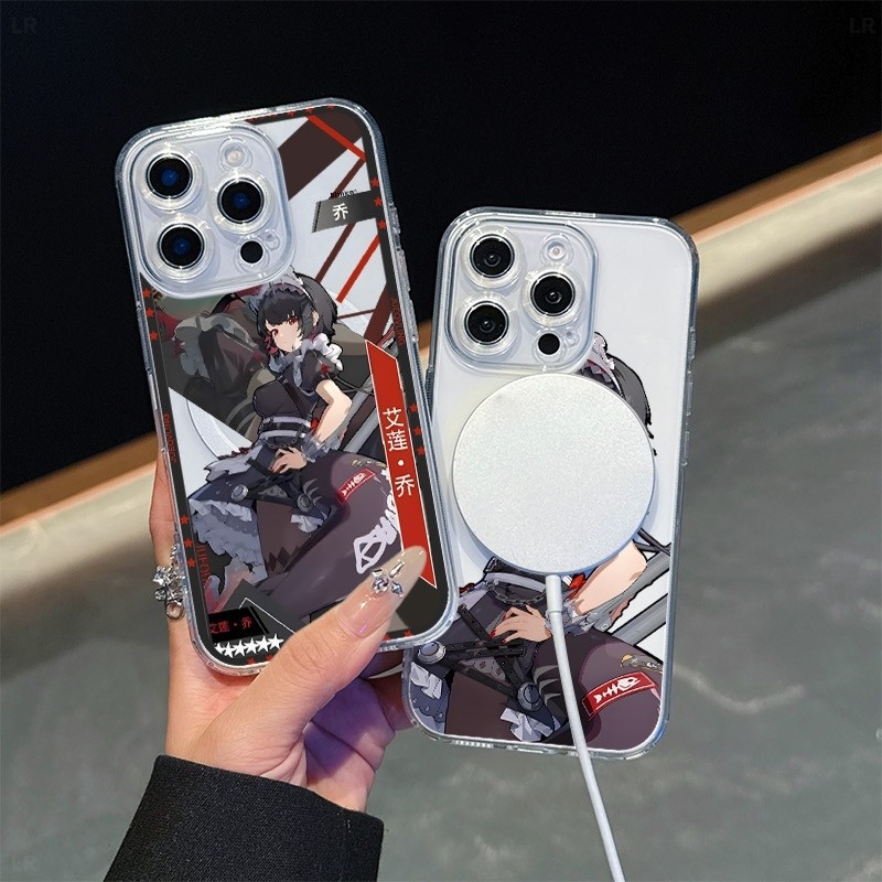 Ellen Joe ZZZ รูปแบบสําหรับ Magnetic Clear Cases สําหรับ iPhone 17 16 15 14 13 12 11 Pro Max Plus Mini ไร้สายชาร์จ PC ป้องกันปกหลัง