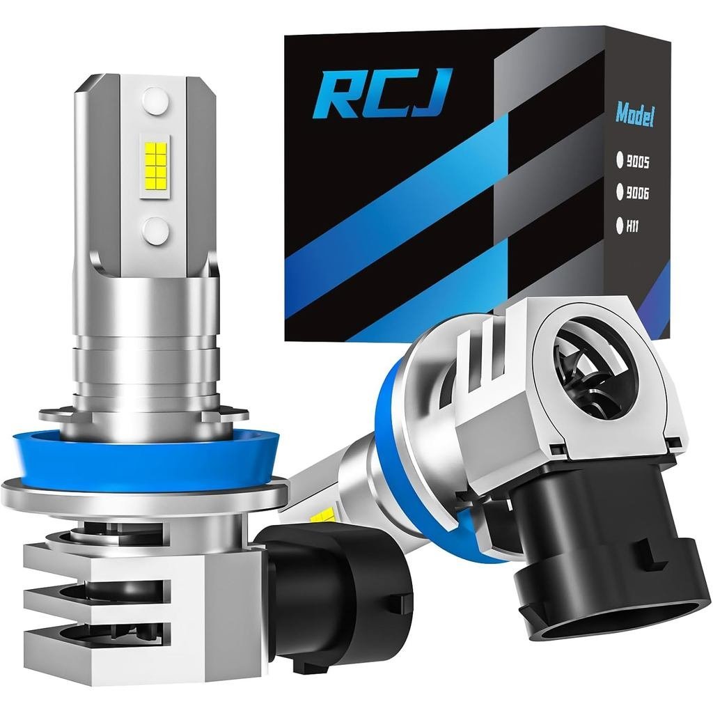 หลอดไฟ RCJ H11, ไฟตัดหมอก H8/H9/H16 6000K Cool White พร้อมพัดลมระบายความร้อน, Plug-N-Play, แพ็ค 2 Y8