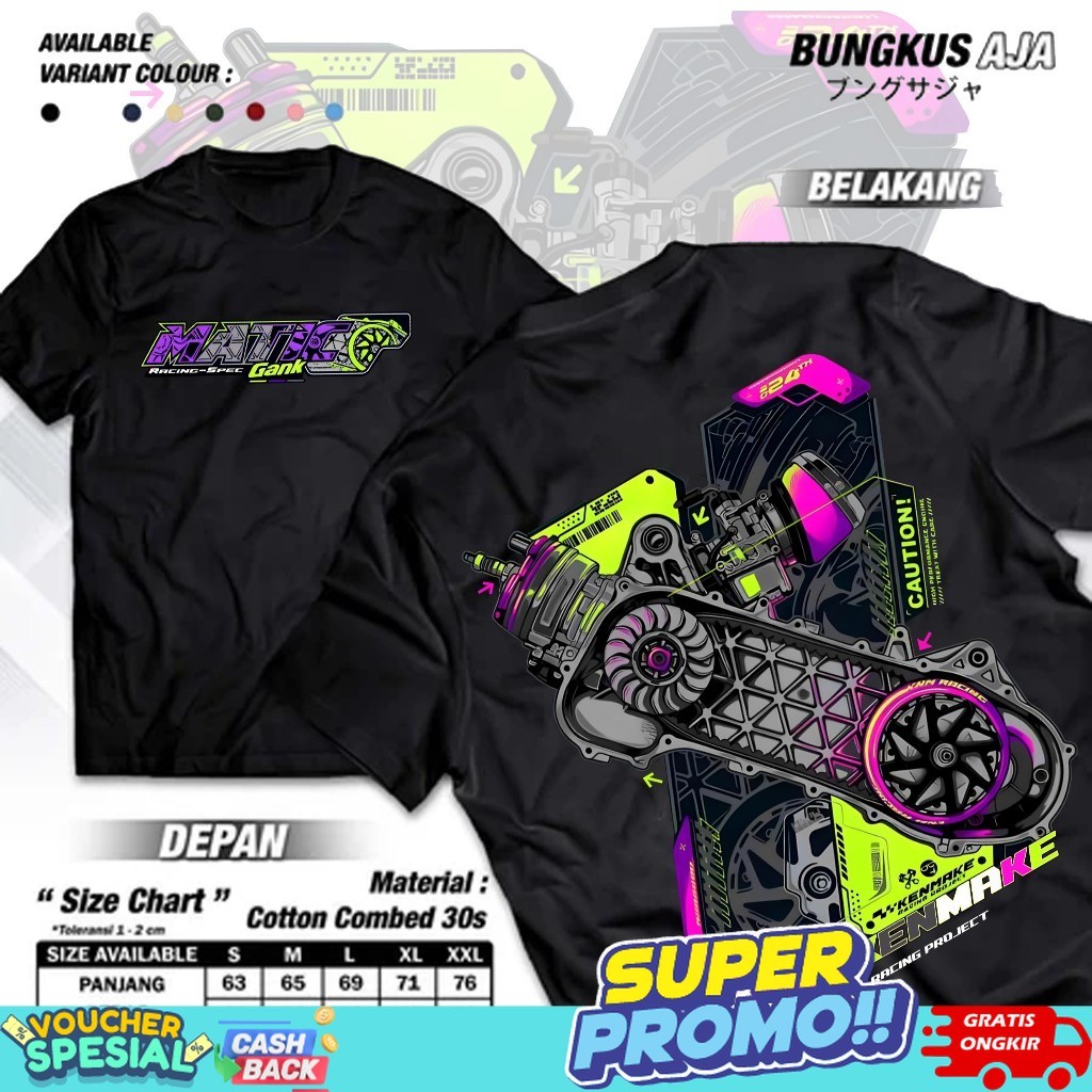 MATIC KENMAKE Distro เสื้อยืด 5tp racing ดีไซน์ใหม่ล่าสุด TP5