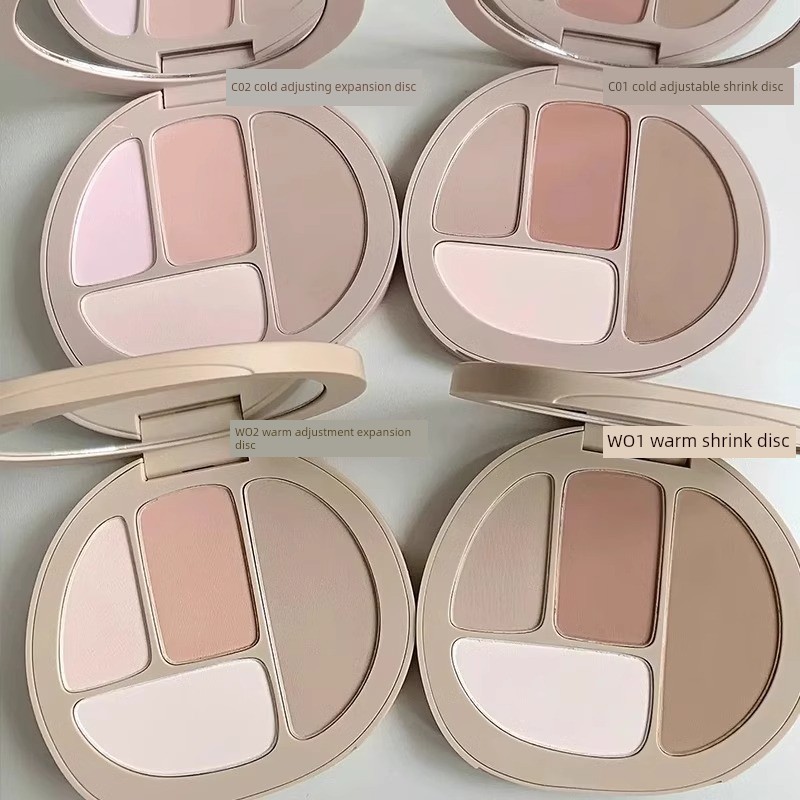 คอนทัวร์ contour High Gloss Repairing All-in-One Palette Matte Brightening Face Blush Three-in-One S