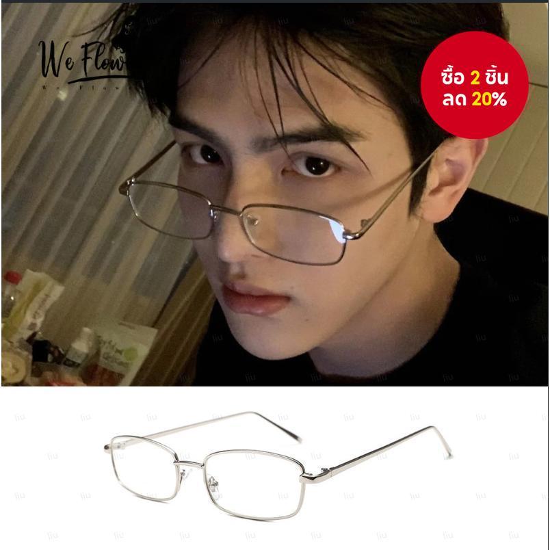 แว่นตากรอบทรงกลมสีทองอินเทรนด์สําหรับผู้ชายและผู้หญิงดีไซน์สี่เหลี่ยมผืนผ้าแคบ