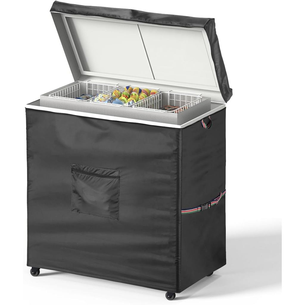 Deep Freezer Cover, Waterproof Dustproof Chest Freezer Cover, Freezer Covers for Outside 7.0 Cubic F