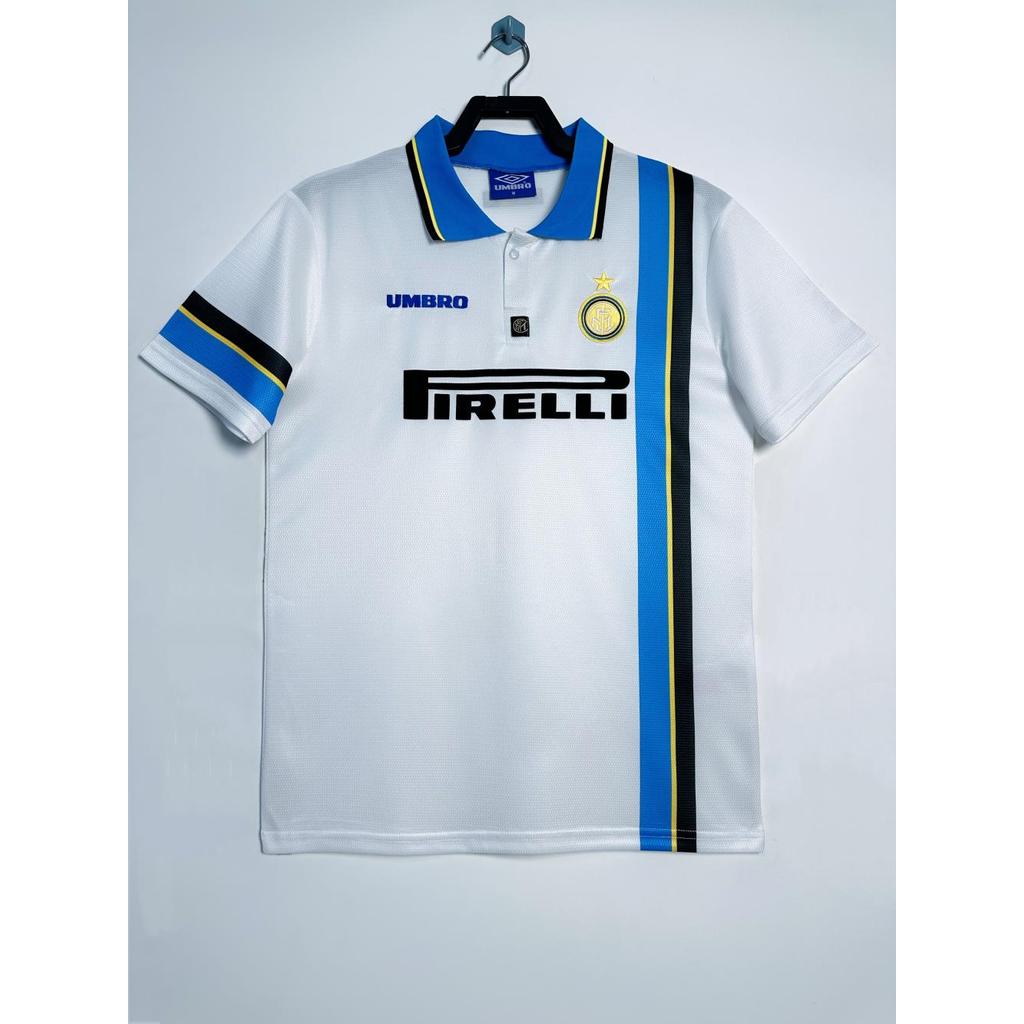 เสื้อยืดฟุตบอลย้อนยุค Inter Milan ปี 1997-1998 เสื้อทีมเยือน