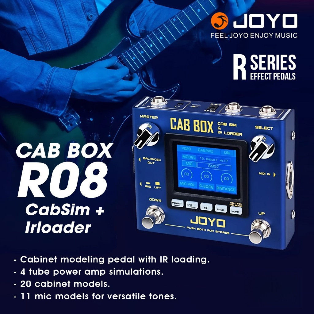 JOYO เอฟเฟกต์เหยียบ CabSim+Irloader 9V300mA CAB BOX R08 (8000)