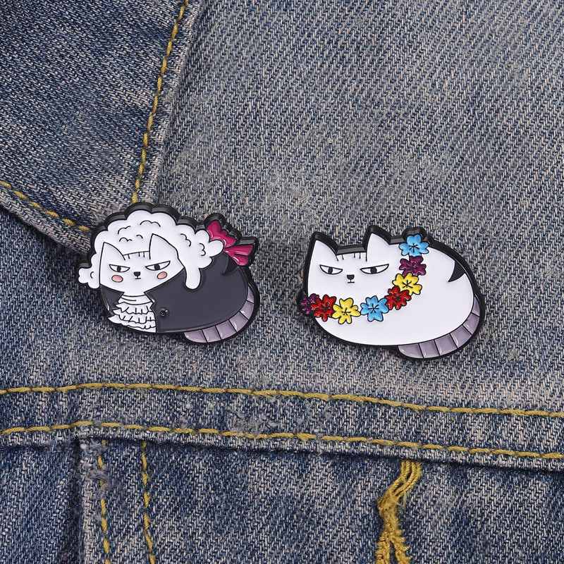 เข็มกลัดแมวน่ารักสไตล์การ์ตูน Mochi Celeste พร้อมใช้งานเป็นเครื่องประดับหรือของขวัญ - รูปที่ 7