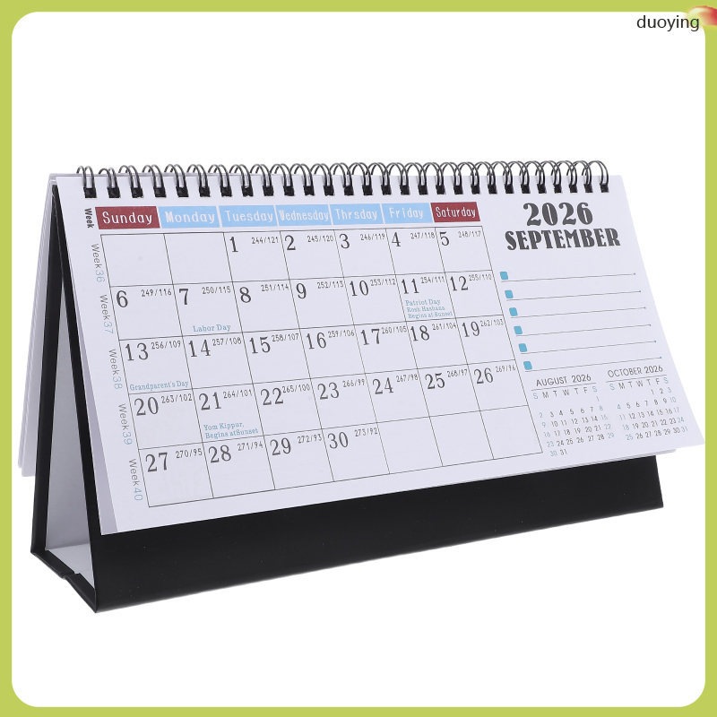 ปฏิทินตั้งโต๊ะ 2026-2027: ขนาดเล็กรายเดือน Planner - Desktop Decor Aesthetic Calendar สําหรับ Office