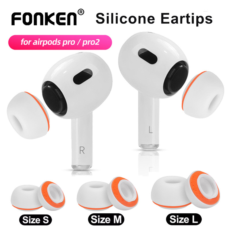 Fonken เปลี่ยนเคล็ดลับหูฟังซิลิโคนหูฟัง Earpads อุปกรณ์เสริมสําหรับ AirPods Pro 2/1