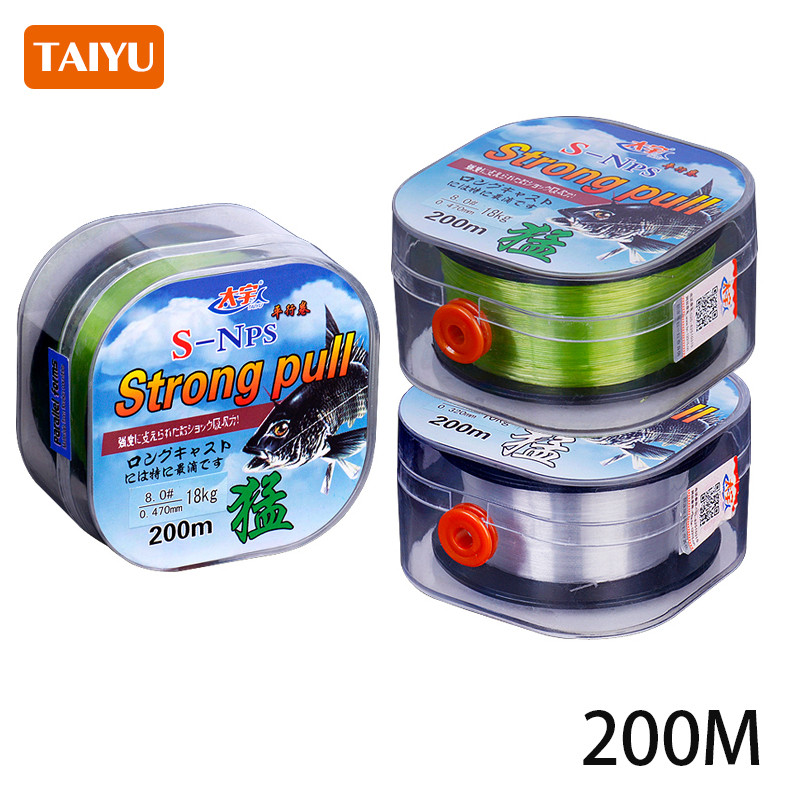 TAIYU 200M Nylon fishing line 2-33LB Japanese Durable Monofilament Sea/Freshwater main Line leader F