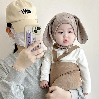 COD หมวกเด็กหูกระต่าย ผ้าฝ้ายใส่สบาย หมวกป้องกันหูบาง รูปร่างน่ารัก