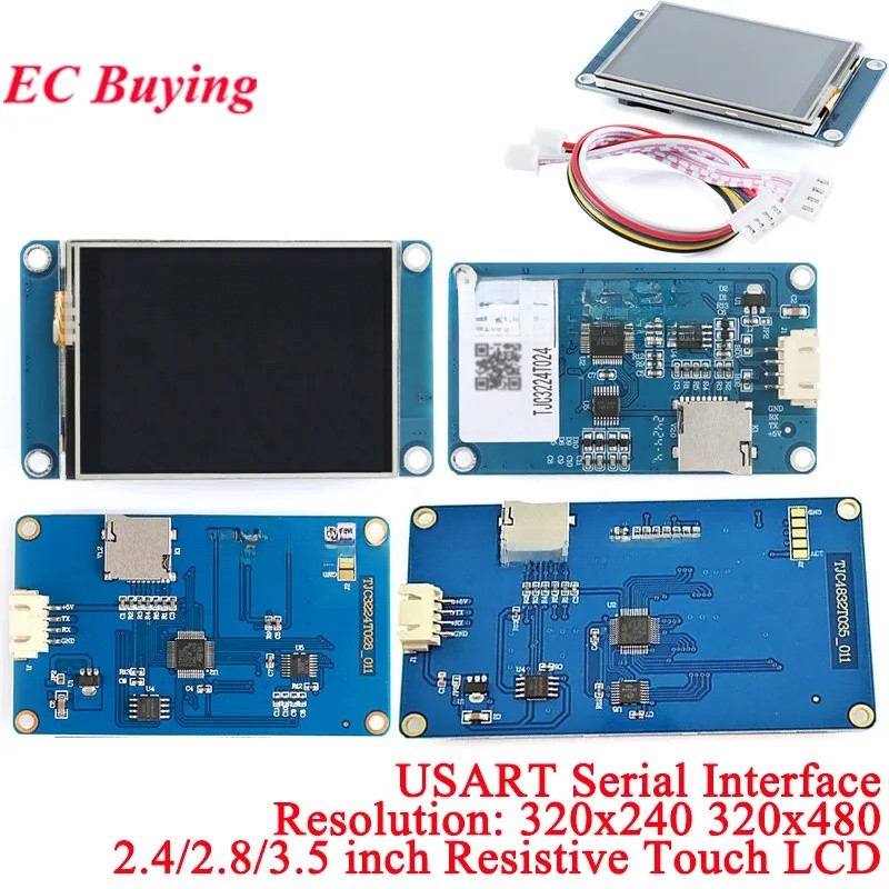 2.2 2.4 2.8 3.5 5 นิ้ว USART HMI อัจฉริยะสมาร์ท USART UART 2.2 "2.4 "2.8" 3.5 "TFT LCD โมดูลจอแสดงผลพร้อมตัวอักษรภาพ