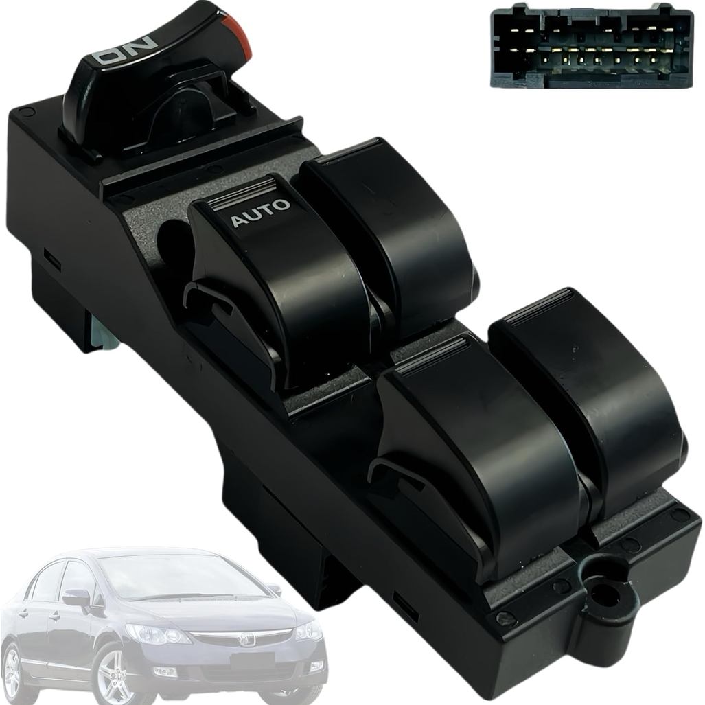 ปุ่มสวิตช์กระจกไฟฟ้าด้านหน้าซ้ายไดร์เวอร์ด้านข้างเหมาะสําหรับ 1998 honda civic si CX EX HX LX Si EX 
