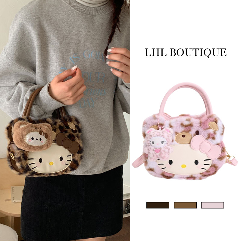 LHL BOUTIQUE  กระเป๋าถือ Hello Kitty น่ารักและเบา สไตล์แฟชั่นทันสมัย